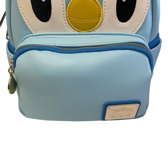 Pokemon Loungefly Piplup Mini Backpack Blue & White Faux Leather Read 4.5 x 9 x - Picture 4 of 16